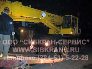 фотография отгрузки автотралом крана КС-4372В