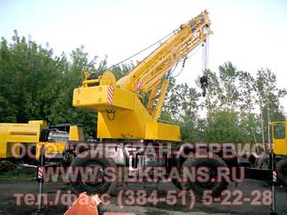 Фотография - самоходный кран Юргинец КС-4372В производства Юргинского машиностроительного завода (ЮМЗ, Юрмаш) грузоподъемностью 20 тонн