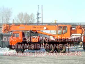 Фото - автокран КС-55722-2 Юргинец грузоподьемность 25 тонн, производства ЮМЗ, Юрмаш