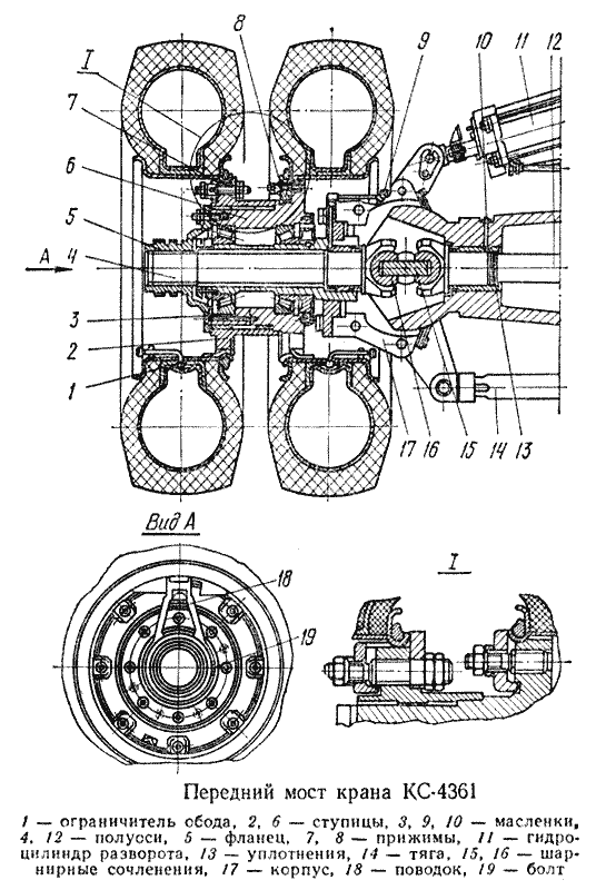 Передний мост крана КС-4361А